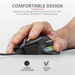 Trust GXT 940 Xidon RGB fekete gamer egér