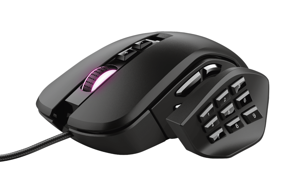 Trust GXT 970 Morfix cserélhető gombos 10000dpi RGB gamer egér