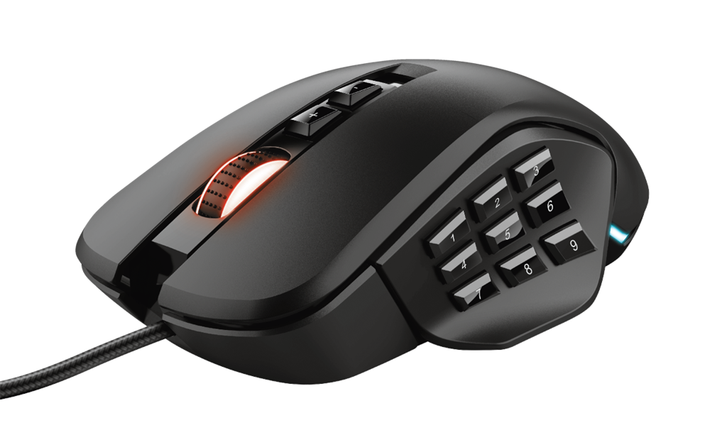 Trust GXT 970 Morfix cserélhető gombos 10000dpi RGB gamer egér