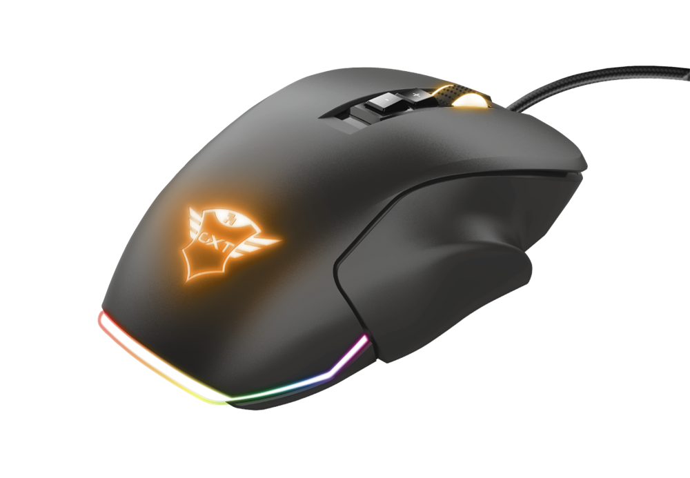 Trust GXT 970 Morfix cserélhető gombos 10000dpi RGB gamer egér