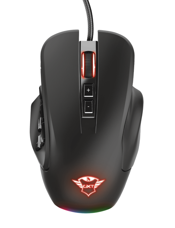 Trust GXT 970 Morfix cserélhető gombos 10000dpi RGB gamer egér