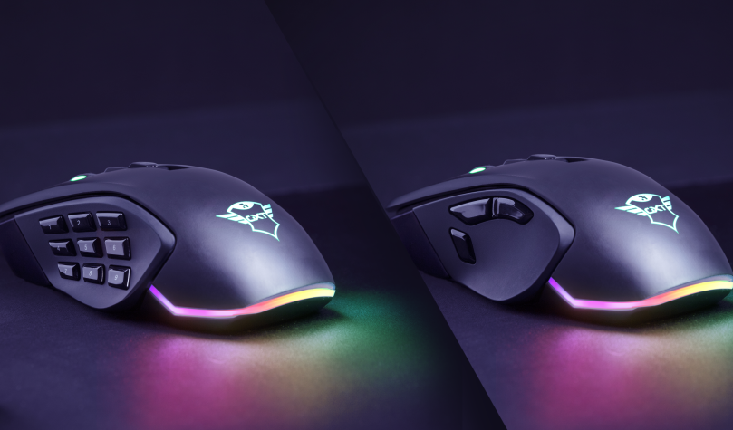 Trust GXT 970 Morfix cserélhető gombos 10000dpi RGB gamer egér