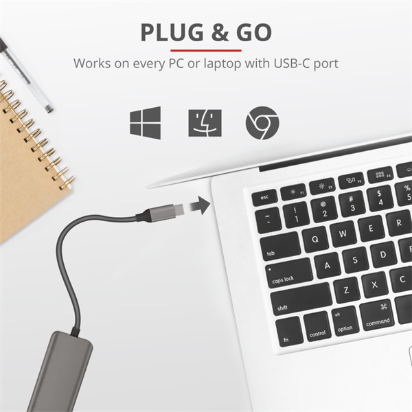 Trust Halyx 4 portos USB-C  USB3.2 alumínium HUB