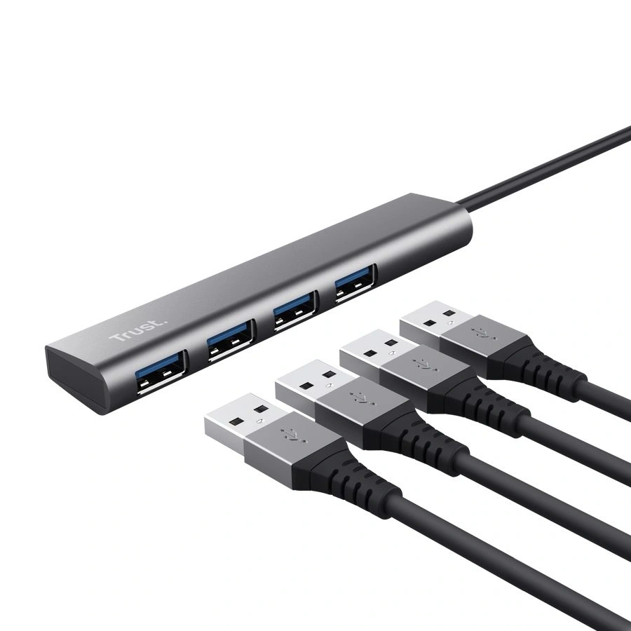 Trust Halyx (USB-C; 4port USB3.2; aluminium) USB 3.2 Hub