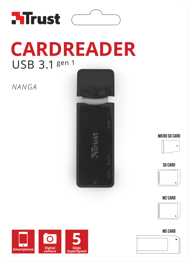 Trust Nanga Card Reader USB 3.1 kártyaolvasó