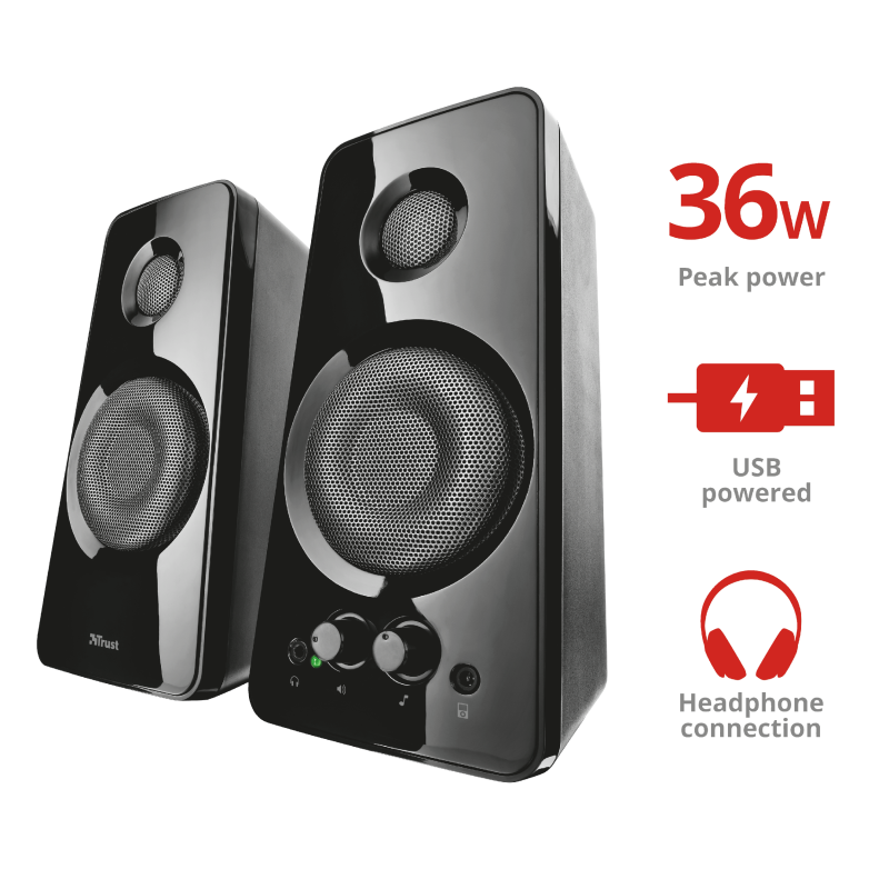 Trust Tytan 2.0 36W fekete hangszóró