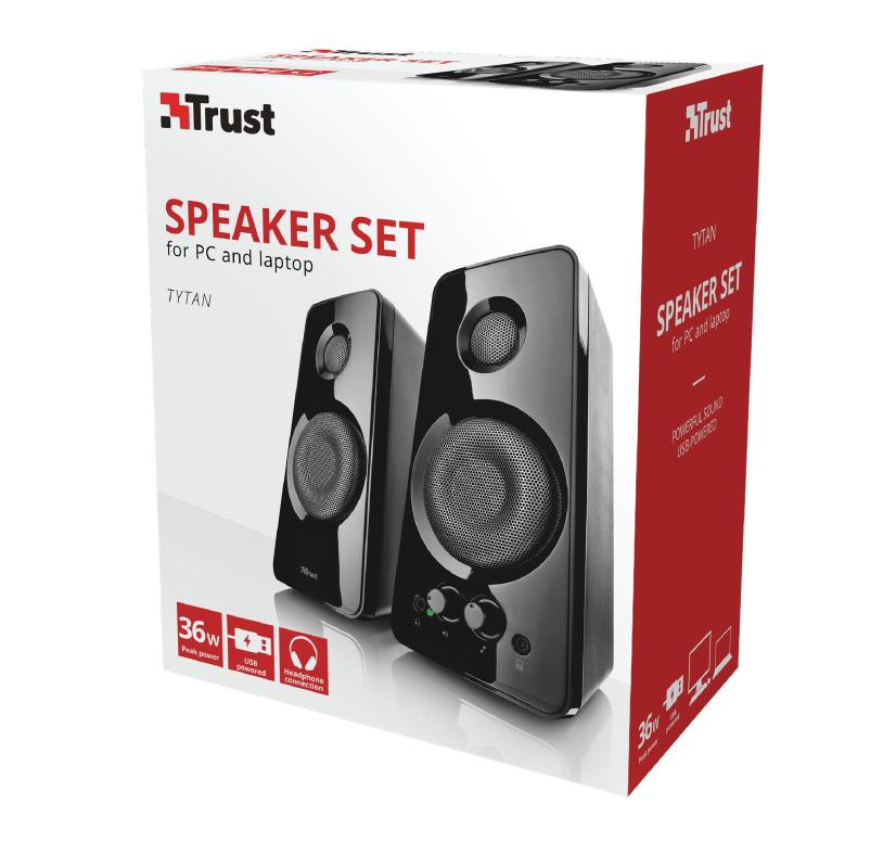 Trust Tytan 2.0 36W fekete hangszóró