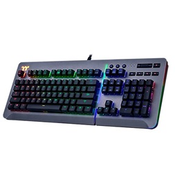 Ttesports Level 20 RGB Titanium (Cherry MX speed silver) US USB mechanikus gamer billentyűzet