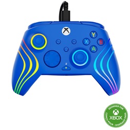 Turtle Beach TBC-2002-25 Afterglow Wave RGB PC/Xbox One/Xbox Series X|S vezetékes kék kontroller
