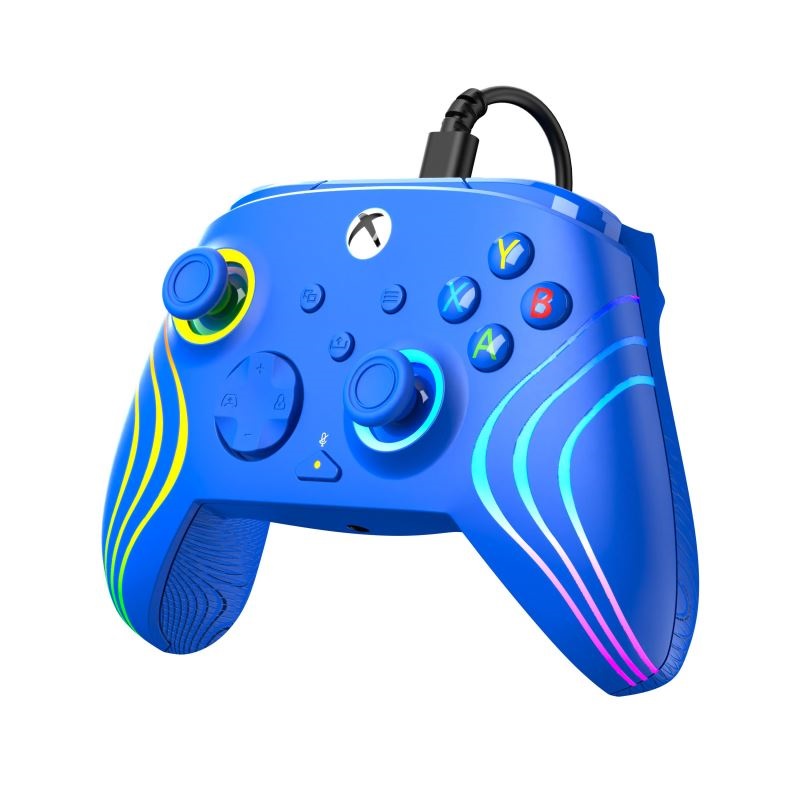 Turtle Beach TBC-2002-25 Afterglow Wave RGB PC/Xbox One/Xbox Series X|S vezetékes kék kontroller