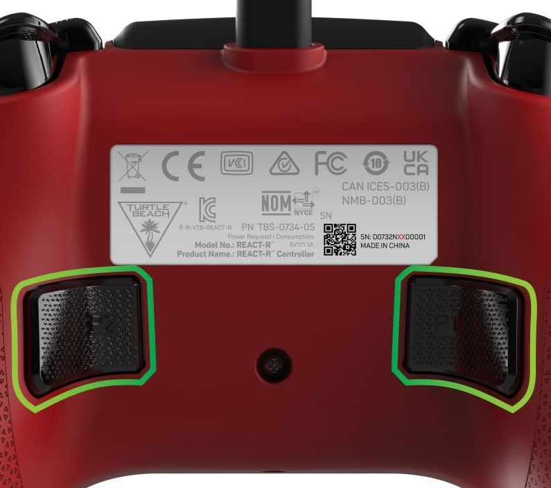 Turtle Beach TBS-0734-05 REACT-R PC/Xbox One/Xbox Series X|S vezetékes piros kontroller