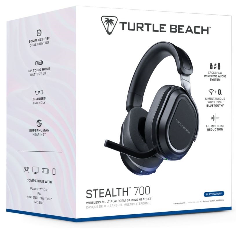 Turtle Beach TBS-3101-05 Stealth 700PS GEN3 PS4/PS5/PC vezeték nélküli fekete gamer headset