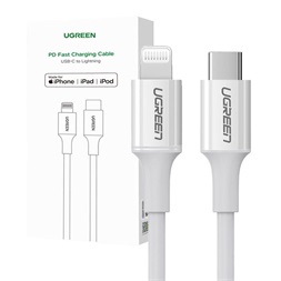 UGREEN US171 3A 1,5m Lightning/USB-C fehér adat- és töltőkábel