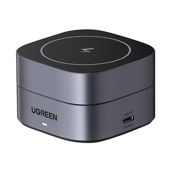 UGREEN W256 Qi 2in1 20W fekete töltőállomás + Type-C kábel