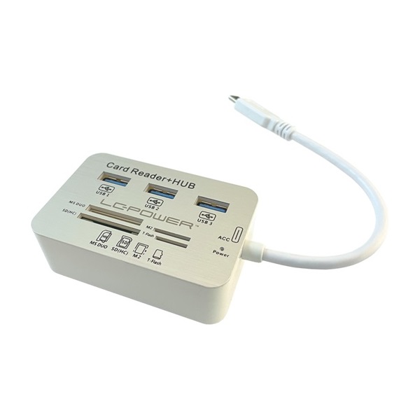 USB HUB LC Power LC-HUB-C-CR 4 port USB 3.0 multi card reader