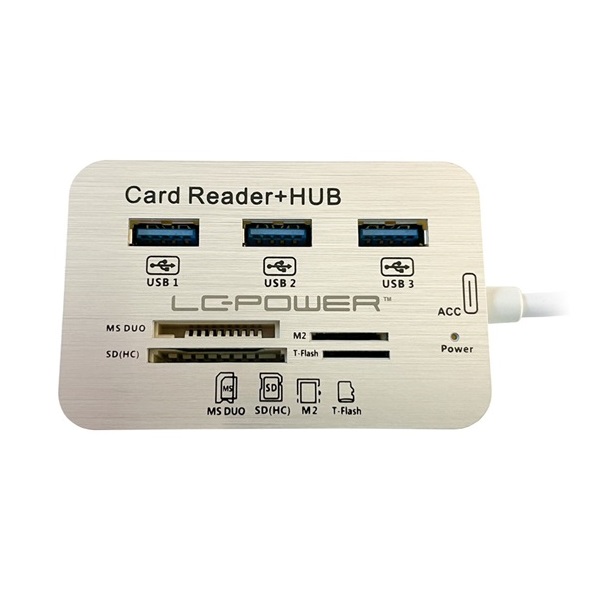 USB HUB LC Power LC-HUB-C-CR 4 port USB 3.0 multi card reader