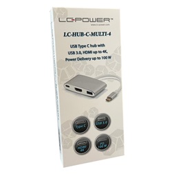 USB HUB LC Power LC-HUB-C-MULTI-4 4 port USB type C ->USB 3.0, HDMI, PD port