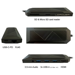 USB HUB LC Power LC-HUB-C-MULTI-6-RGB - USB elosztó