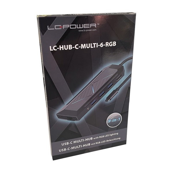 USB HUB LC Power LC-HUB-C-MULTI-6-RGB - USB elosztó