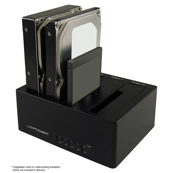 USB LC Power LC-DOCK-U3-4B HDD dokkoló állomás