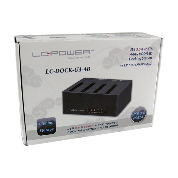 USB LC Power LC-DOCK-U3-4B HDD dokkoló állomás