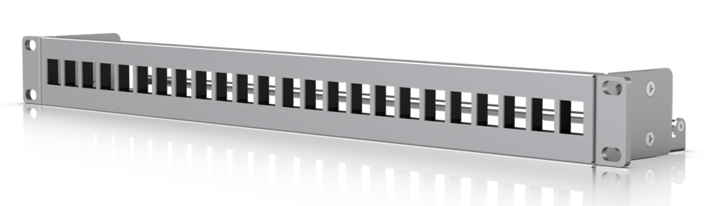 Ubiquiti 19" 1U moduláris ezüst színű üres patch panel