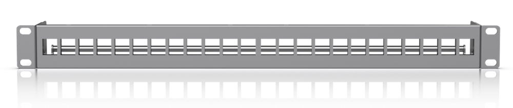 Ubiquiti 19" 1U moduláris ezüst színű üres patch panel