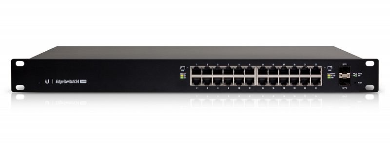 Ubiquiti EdgeSwitch 24xGigabit Ethernet port, 2xSFP port, PoE+, 19" Rackmount, 250W