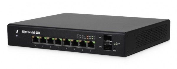 Ubiquiti EdgeSwitch, 8xGigabit Ethernet port, 2xSFP port, PoE+, 150W