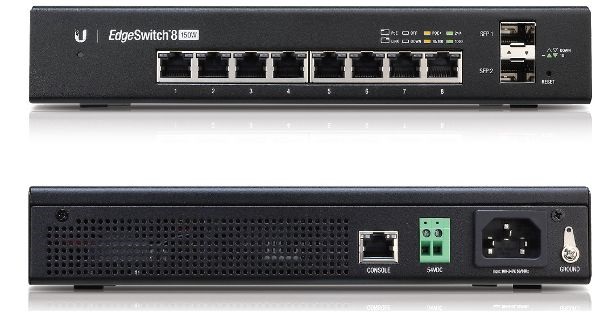 Ubiquiti EdgeSwitch, 8xGigabit Ethernet port, 2xSFP port, PoE+, 150W