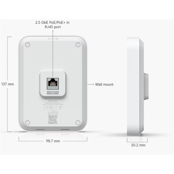 Ubiquiti U7-IW UniFi In-Wall 802.11be Wi-Fi 7 Access Point