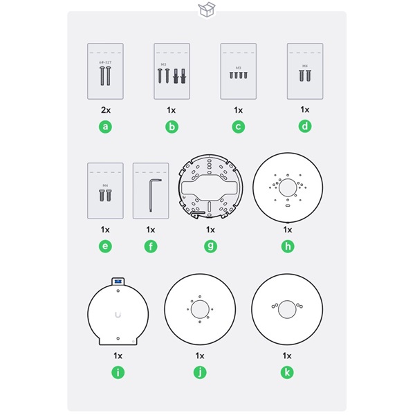 Ubiquiti UACC-GB-Plate-W UniFi Protect szerelőlap csatlakozódobozhoz