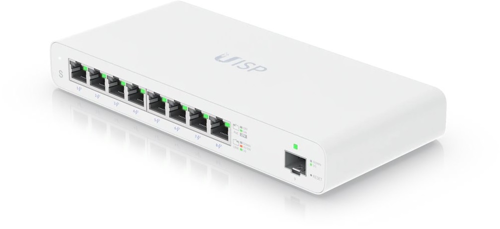 Ubiquiti UISP-S 8xGbE PoE LAN 1xSFP port L2 menedzselhető PoE switch