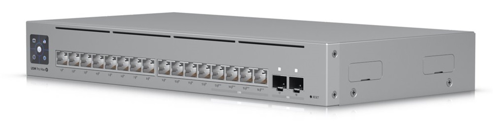 Ubiquiti USW-Pro-Max-16-PoE 12port GbE LAN PoE 4x2.5GbE Multi-Gigabit LAN PoE 2xSFP+ port L3 menedzselhető switch
