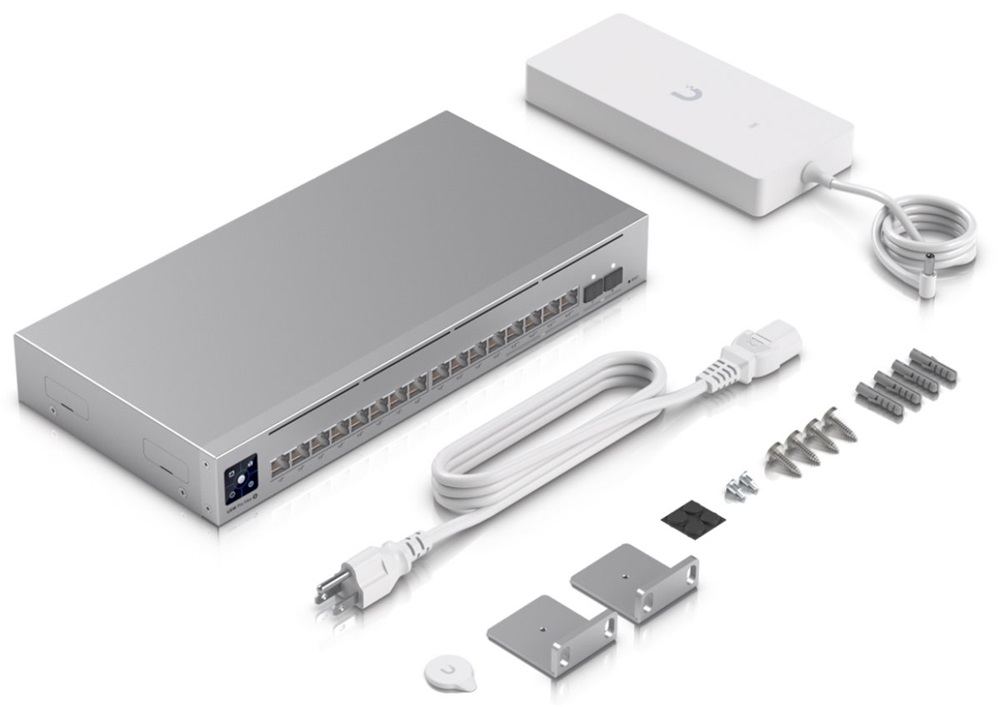 Ubiquiti USW-Pro-Max-16-PoE 12port GbE LAN PoE 4x2.5GbE Multi-Gigabit LAN PoE 2xSFP+ port L3 menedzselhető switch