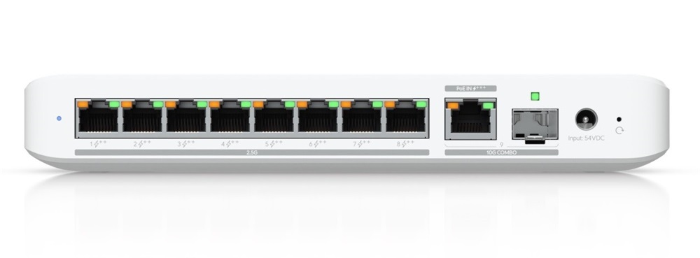 Ubiquiti USW-FLEX-2.5G-8-POE UniFi Flex 8x2.5GbE Multi-Gigabit LAN 196W POE 1x SFP+ combo port Switch