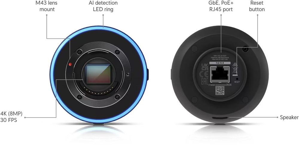Ubiquiti UVC-AI-DSLR UniFi Protect 8MP széles látószögű Bullet IP kamera