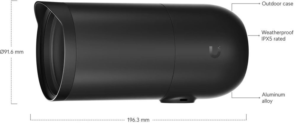 Ubiquiti UVC-AI-DSLR UniFi Protect 8MP széles látószögű Bullet IP kamera