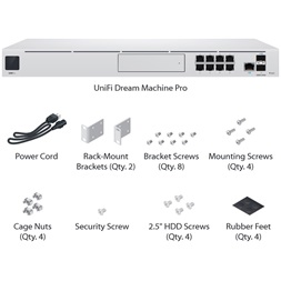 Ubiquiti UniFi Dream Machine PRO 8xGbE LAN 1xSFP 1xSFP+ 19" 1U komplett (Switch, Tűzfal, Controller, VPN)hálózati eszköz