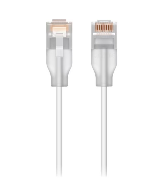 Ubiquiti UniFi Etherlighting Cat6 UTP 12m fehér áttetsző patch kábel