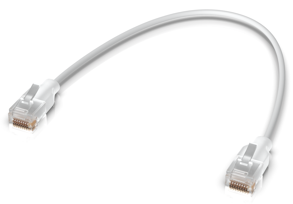 Ubiquiti UniFi Etherlighting Cat6 UTP 12m fehér áttetsző patch kábel
