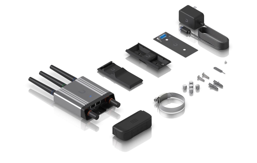 Ubiquiti UniFi UMR-Industrial 2xGbE LAN 1xnanoSIM IoT 4G/LTE CAT4  beltéri/kültéri Vezeték nélküli ipari router