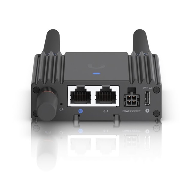 Ubiquiti UniFi UMR-Ultra 2x10/100 FE LAN 1xnanoSIM IoT 4G/LTE CAT4 beltéri Vezeték nélküli ipari router