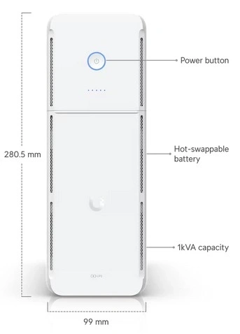 Ubiquiti UniFi UPS-Tower 1000VA 600W IP20 IEC line interaktív szünetmentes tápegység