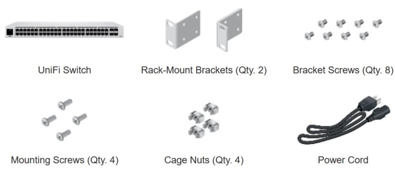Ubiquiti UniFi USW-48-POE Gen2 48port GbE LAN 32x PoE+ 4xGbE SFP port L2 menedzselhető switch