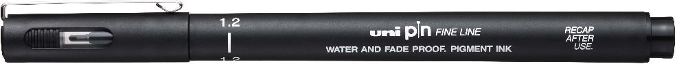 Uni PIN 1,2 mm fekete rajzmarker