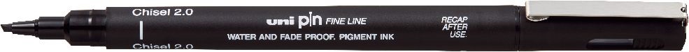 Uni PIN vágott hegyű 2 mm fekete rajzmarker