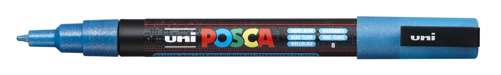 Uni POSCA PC-3ML csillámló kék marker