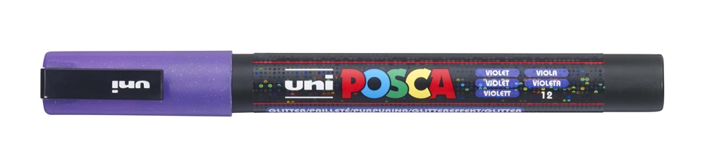 Uni POSCA PC-3ML csillámló lila marker
