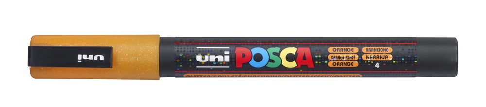Uni POSCA PC-3ML csillámló narancs marker